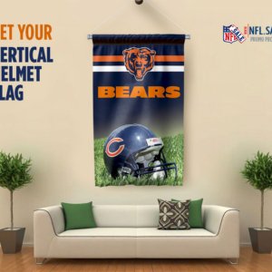 Bears vertical helmet flag