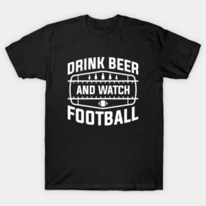 Beer And Football Black T-Shirt (Set of 2)