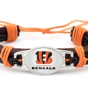 Bengals Leather Bracelet