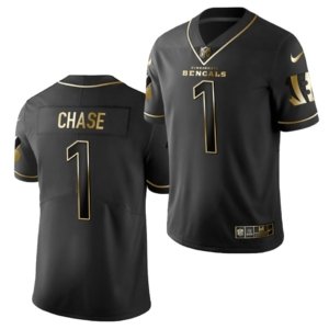 Bengals Chase Black Golden Jersey
