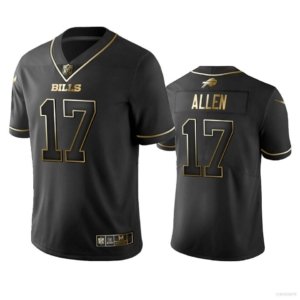Bills Allen Black Golden Jersey