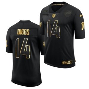 Bills Diggs Black Golden Jersey