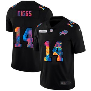 Bills Diggs Black Multicolor Jersey