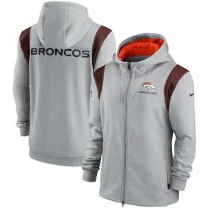 Broncos Sideline Performance Full Zip Hoodie