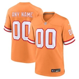 Buccaneers Custom Name Orange Throwback Jersey