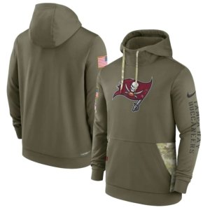 Buccaneers Olive 2022 Salute to Service Pullover Hoodie