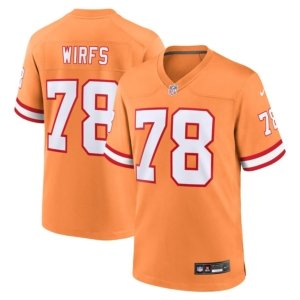 Buccaneers Wirfs Orange Throwback Jersey