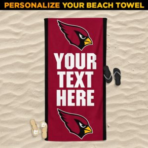 Cardinals Personalized Beach Towel