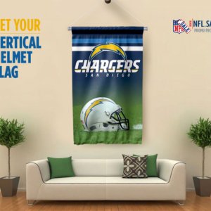 Chargers vertical helmet flag