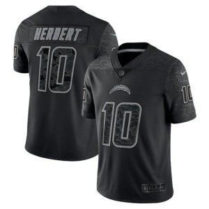 Chargers Herbert Black Reflective Jersey