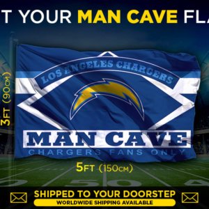 Chargers man cave flag