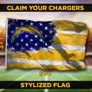 Chargers Stylized Flag