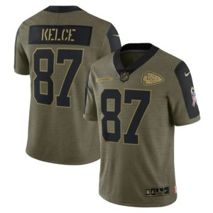 Chiefs Kelce Olive Limited Jersey