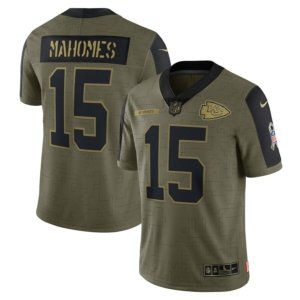 Chiefs Mahomes Olive Limited Jersey