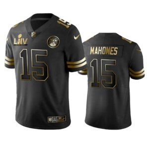 Chiefs Mahomes Super Bowl Black Golden Jersey