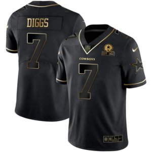 Cowboys Diggs Black Golden Jersey
