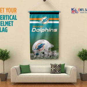 Dolphins vertical helmet flag