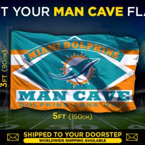 Dolphins Man Cave Flag