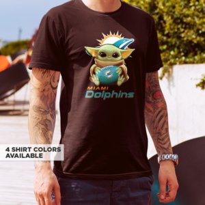 Dolphins Baby Yoda T-Shirt
