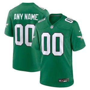 Eagles Custom Name Kelly Green Jersey