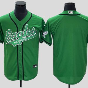 Eagles Kelly Green Baseball Style Jersey