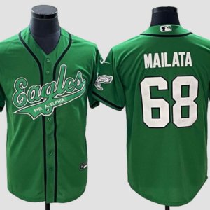 Eagles Mailata Kelly Green Baseball Style Jersey