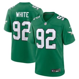 Eagles White Kelly Green Jersey
