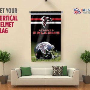 Falcons vertical helmet flag