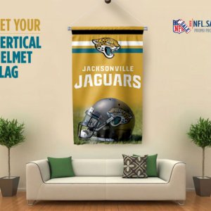 Jaguars vertical helmet flag