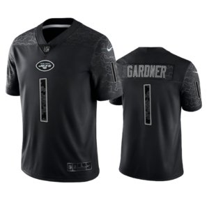 Jets Gardner Black Reflective Jersey