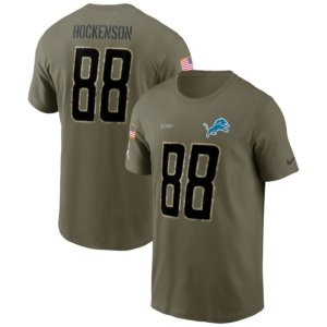 Lions Hockenson Olive 2022 Salute To Service T-Shirt