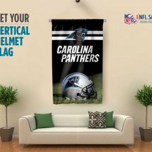 Panthers vertical helmet flag