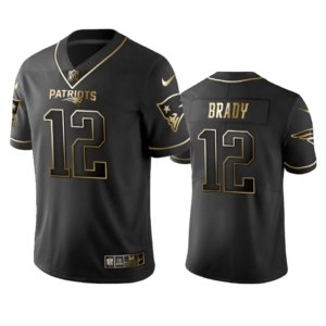 Patriots Brady Black Golden Jersey