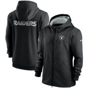 Raiders Sideline Performance Full Zip Hoodie