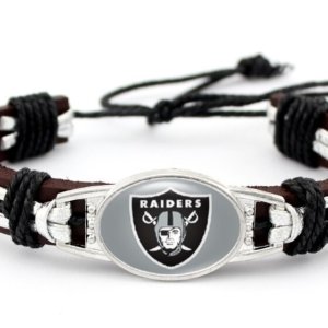Raiders Leather Bracelet