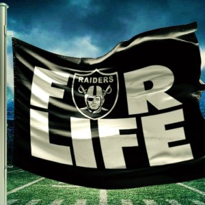 Raiders for life flag