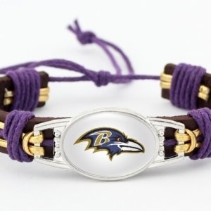 Ravens Leather Bracelet