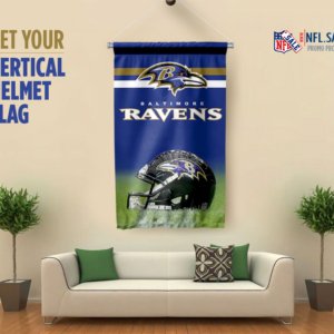 Ravens vertical helmet flag