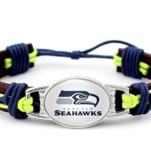 Seahawks Leather Bracelet
