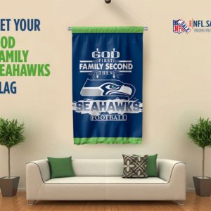 God Family Seahawks Flag