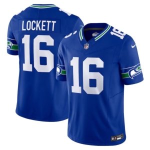 Seahawks Lockett Royal Vapor Fuse Jersey