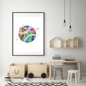 Baseball Wall Art Canvas Design B61