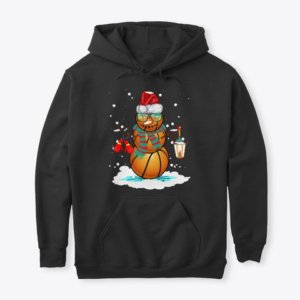 Christmas Snowman Basketball Hoodie