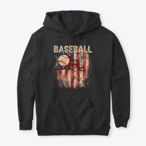 Retro USA Flag Baseball Hoodie