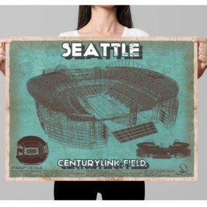 Seahawks Vintage Stadium Print
