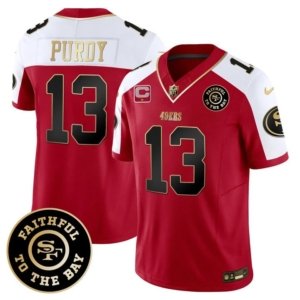 49ers Purdy Faithful To The Bay Patch Alternate Red Vapor Jersey