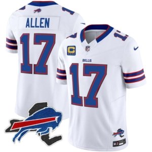 Bills Allen New York Patch Jersey White