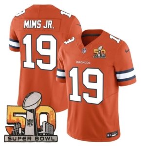 Broncos Mims Jr Super Bowl 50 Patch Orange Vapor Jersey