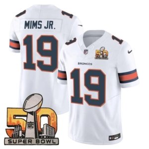 Broncos Mims Jr Super Bowl 50 Patch White Vapor Jersey