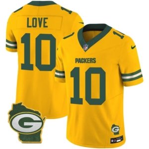 Packers Love Home Patch Gold Vapor Jersey
